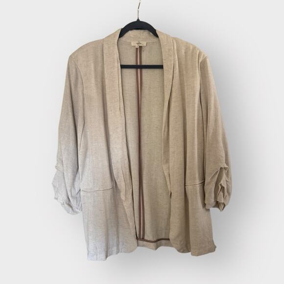 Entro linen blend blazer jacket, size 1X - Picture 1 of 5